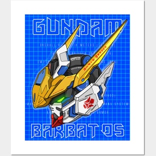 Gundam Barbatos Og Blueprint Posters and Art